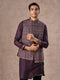 Manyavar Purple Elegance Kurta Jacket Set