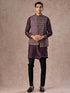 Manyavar Purple Elegance Kurta Jacket Set
