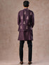 Manyavar Purple Elegance Kurta Jacket Set