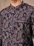 Manyavar Royal Blue Kurta Jacket Set