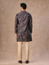 Manyavar Royal Blue Kurta Jacket Set