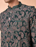 Manyavar Dark Green Kurta Jacket Set