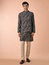 Manyavar Dark Green Kurta Jacket Set