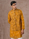 Manyavar Radiant Mustard Kurta Jacket Set