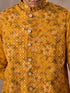 Manyavar Radiant Mustard Kurta Jacket Set