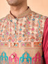 Manyavar Rustic Charm Beige Kurta Jacket Set