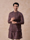 Manyavar Grey Hues Splendid Kurta Jacket Set