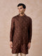 Manyavar Mehndi Green Festive Kurta Jacket Set