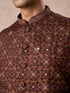 Manyavar Mehndi Green Festive Kurta Jacket Set