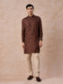 Manyavar Mehndi Green Festive Kurta Jacket Set
