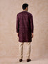 Manyavar Purple Celebration Glory Kurta Jacket Set