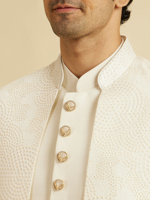 Manyavar Cream Regality Indo Western