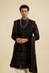 Manyavar Grape Wine Jaal Embroidered Sherwani Set with Stone Work