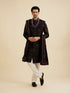 Manyavar Grape Wine Jaal Embroidered Sherwani Set with Stone Work