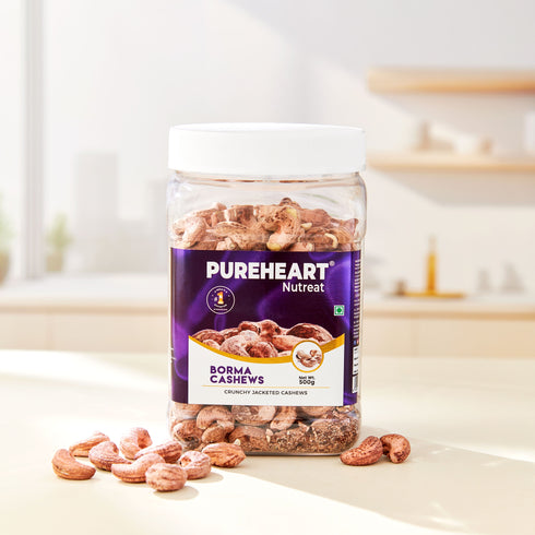 Pureheart Borma Cashews/Skin Unpeeled Cashews Natural Whole Cashews