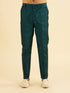 Manyavar Elegant Teal Blue Kurta Jacket Set