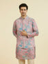 Manyavar Dusty Pink Kurta Jacket Set