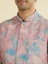 Manyavar Dusty Pink Kurta Jacket Set