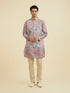 Manyavar Dusty Pink Kurta Jacket Set