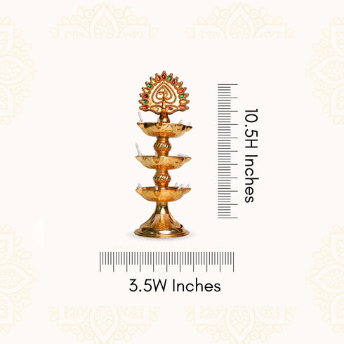 Peacock Design Layer Electric Diya Pack of 1