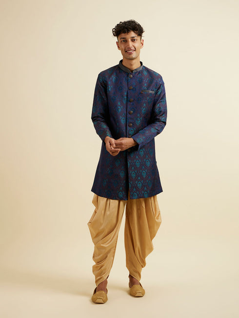 Manyavar Blue Kurta Set with Pajama