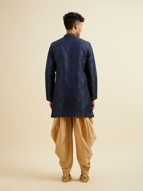 Manyavar Blue Kurta Set with Pajama