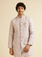Manyavar Light Pink Jaal Medallion Patterned Kurta Set