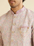 Manyavar Light Pink Jaal Medallion Patterned Kurta Set