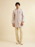 Manyavar Light Pink Jaal Medallion Patterned Kurta Set