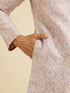 Manyavar Light Pink Jaal Medallion Patterned Kurta Set