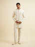 Manyavar Cream Buta Jaal Patterned Kurta Set