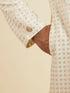 Manyavar Cream Buta Jaal Patterned Kurta Set