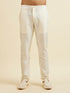 Manyavar Cream Buta Jaal Patterned Kurta Set