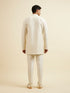 Manyavar Cream Buta Jaal Patterned Kurta Set