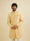 Manyavar Luminous Yellow Kurta Pajama Extravaganza