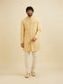 Manyavar Luminous Yellow Kurta Pajama Extravaganza