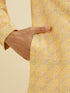 Manyavar Luminous Yellow Kurta Pajama Extravaganza
