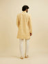 Manyavar Luminous Yellow Kurta Pajama Extravaganza