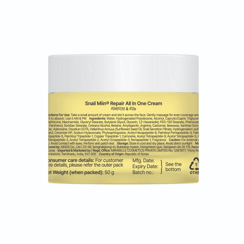 Mirabelle Korea Snail Repair All In One Cream Day & Night
