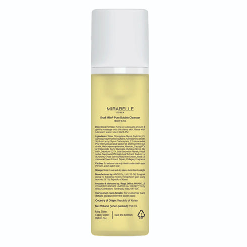 Mirabelle Korea Snail Miin Pure Bubble Cleanser