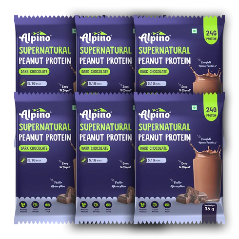 Alpino Supernatural Peanut Protein Powder Isolate Dark Chocolate - Protein
