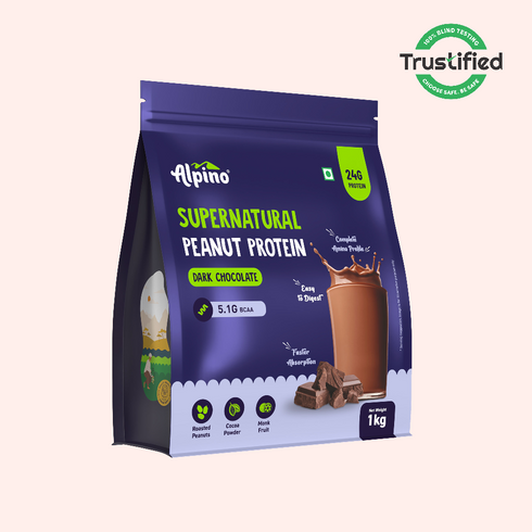 Alpino Supernatural Peanut Protein Powder Isolate Dark Chocolate - Protein