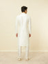Manyavar Soft Cream Bandhgala Neckline Kurta Set