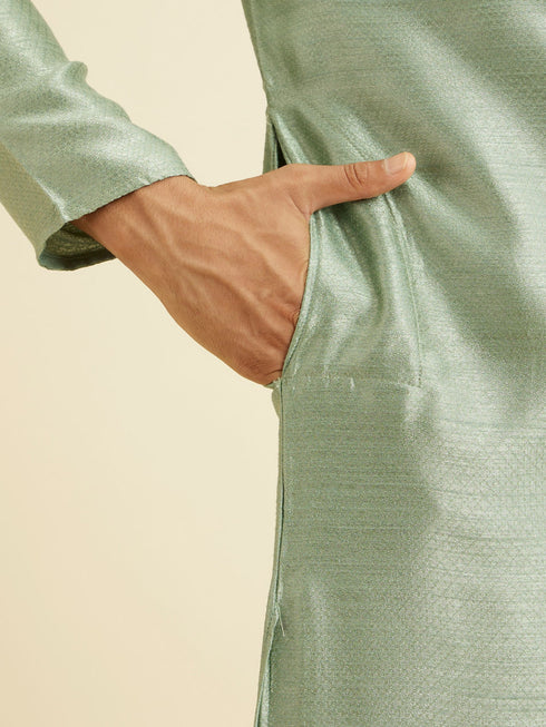Manyavar Splendid Green Kurta Pajama