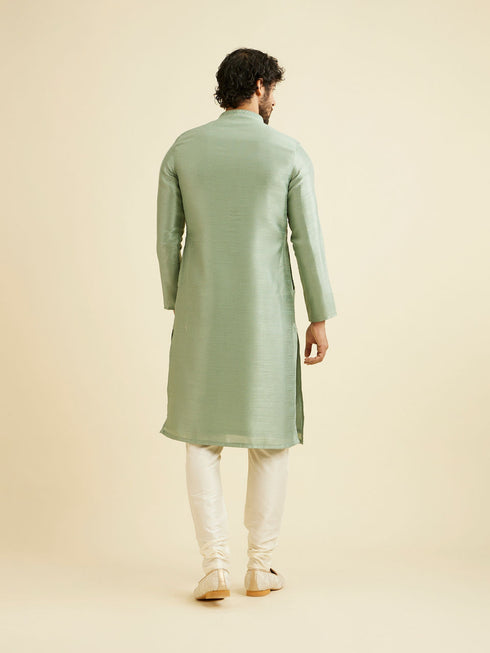 Manyavar Splendid Green Kurta Pajama
