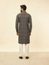 Manyavar Pristine White Diamond Patterned Kurta Set