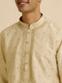 Manyavar Beige Buta Embroidered Kurta Set