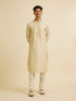 Manyavar Beige Buta Embroidered Kurta Set
