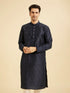 Manyavar Regal Dark Blue Kurta Pajama Set