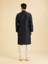 Manyavar Regal Dark Blue Kurta Pajama Set